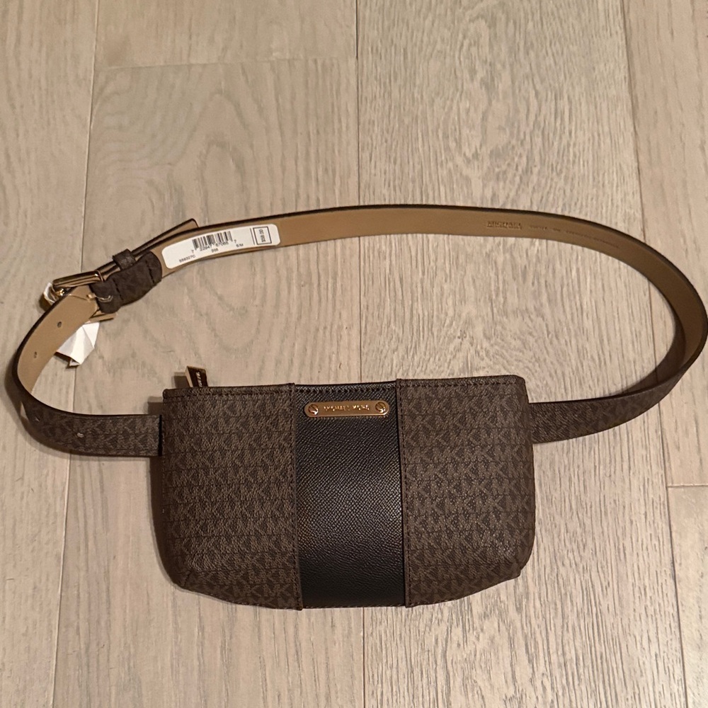 Michael Kors Brown and Black Belt Bag